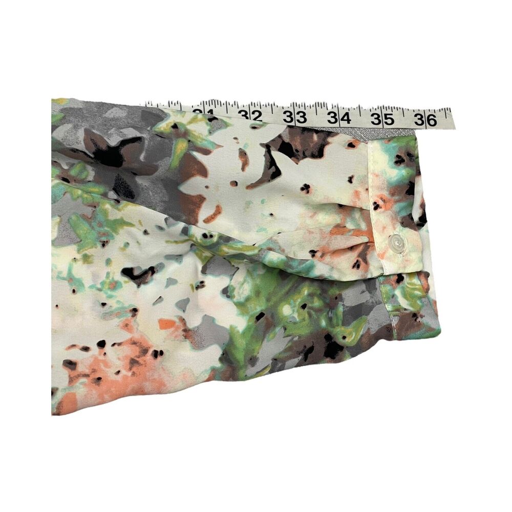 Jaclyn Smith Shirt Women's 2X Multicolor Floral Pockets Collared Button Down - Picture 6 of 7